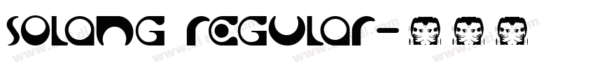 solang regular字体转换